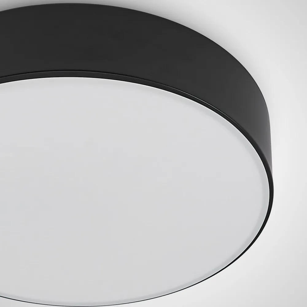 Lindby Loftlamper|Loftlamper>LED-loftlampe Simera, Ø 30 cm, sort, hvid