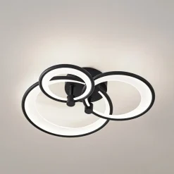 Lindby Loftlamper|Loftlamper>LED-loftlampe Sorma, sort, CCT, dæmpbar