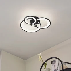 Lindby Loftlamper|Loftlamper>LED-loftlampe Sorma, sort, CCT, dæmpbar