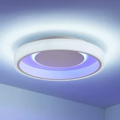 LED-loftlampe Wikani, hvid, RGB, CCT, dæmpbar^Lindby Clearance