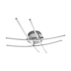 Lindby LED-loftlampe Yael, kromfarvet, metal, 67 cm lang