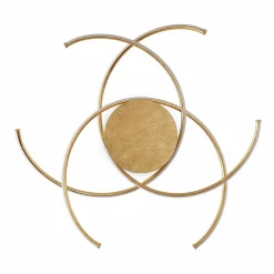 LED-loftlampe Yareli, guld, metal, Ø 70 cm^Lindby Best