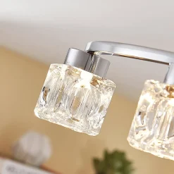 LED-loftlampe Yaro, 8 lyskilder, krom, dæmpbar^Lindby Clearance