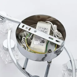 LED-loftlampe Yaro, 8 lyskilder, krom, dæmpbar^Lindby Clearance