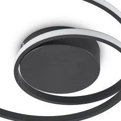 LED-loftlampe Youna, sort, aluminium, 39 cm, dæmpbar^Lindby Sale