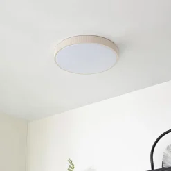 Lindby LED-loftlampe Zylo, beige, Ø 49 cm, CCT, dæmpbar