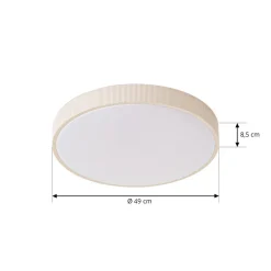 Lindby LED-loftlampe Zylo, beige, Ø 49 cm, CCT, dæmpbar