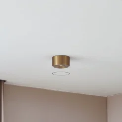 LED-loftslampe Dalila, guld, Ø 10 cm, aluminium^Lindby New