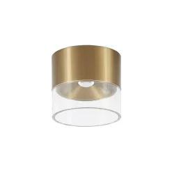 LED-loftslampe Dalila, guld, Ø 10 cm, aluminium^Lindby New
