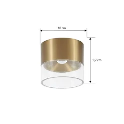 LED-loftslampe Dalila, guld, Ø 10 cm, aluminium^Lindby New