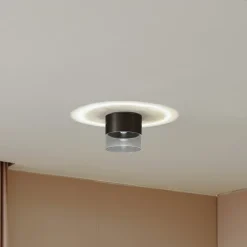 LED-loftslampe Dalila, sort, Ø 10 cm, aluminium^Lindby Clearance