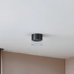 LED-loftslampe Dalila, sort, Ø 10 cm, aluminium^Lindby Clearance