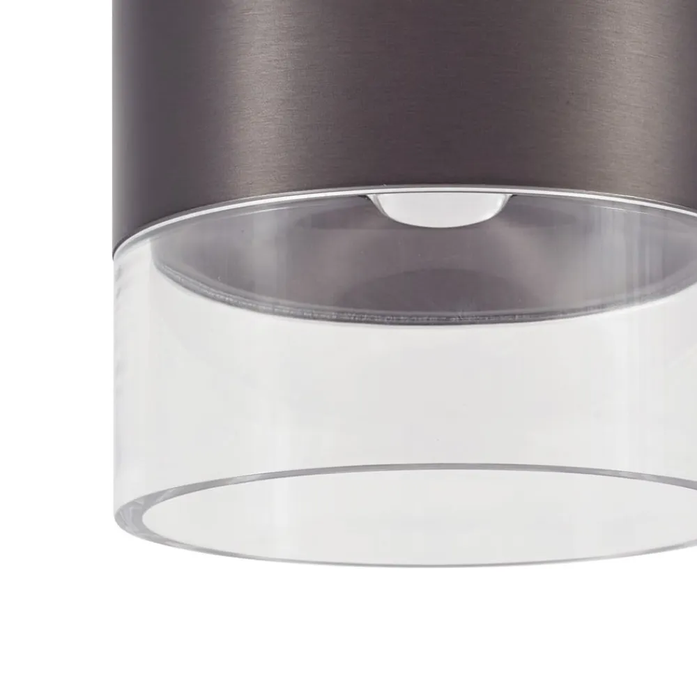 LED-loftslampe Dalila, sort, Ø 10 cm, aluminium^Lindby Clearance