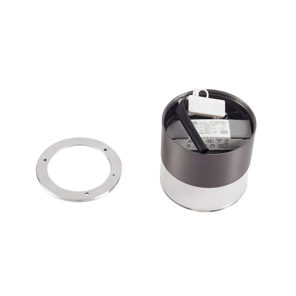 LED-loftslampe Dalila, sort, Ø 10 cm, aluminium^Lindby Clearance