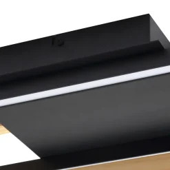 Lindby LED-loftslampe Holamu, 80 cm, træ