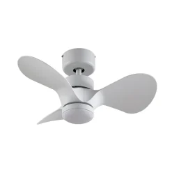 Lindby LED-loftventilator Enon, hvid, DC-motor, støjsvag