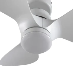 Lindby LED-loftventilator Enon, hvid, DC-motor, støjsvag