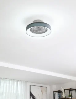 Lindby LED-loftventilator Mace, grå, støjsvag, CCT