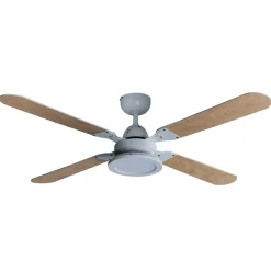 Lindby LED-loftventilator Tedric, hvid, støjsvag, Ø 133 cm