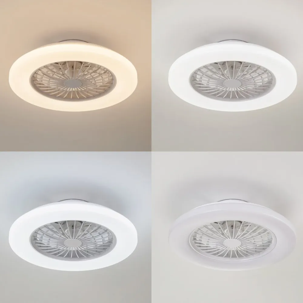 Lindby Loftventilatorer>LED-loftventilator Vedin, DC, støjsvag, Ø 49 cm, CCT