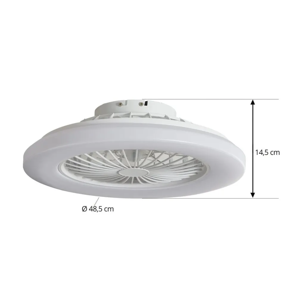 Lindby Loftventilatorer>LED-loftventilator Vedin, DC, støjsvag, Ø 49 cm, CCT