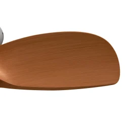 Lindby LED-loftventilator Enon, hvid/træfarvet, DC, støjsvag