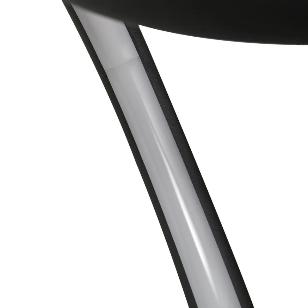 Lindby Loftventilatorer>LED-loftventilator Lomata, sort, støjsvag, Ø 23 cm