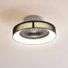 Lindby Loftventilatorer>LED-loftventilator Mace, sort, støjsvag, Ø 47 cm