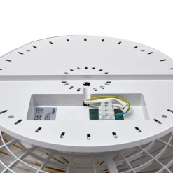 LED-loftventilator Mamuti, træfarvet, støjsvag, 55 cm^Lindby