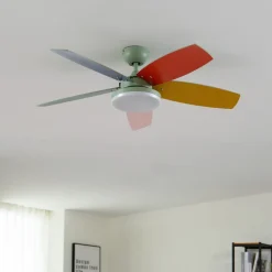 Lindby Loftventilatorer>LED-loftventilator Jonte, træ, DC, støjsvag, Ø 106 cm