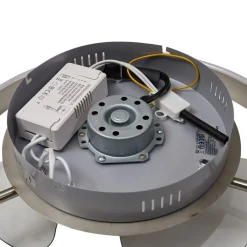 LED-loftventilator Momitu, sølv, lydsvag, Ø 50 cm^Lindby Best