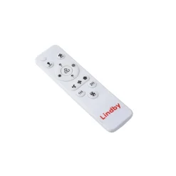 Lindby LED-loftventilator Teleo, messing, DC, støjsvag, Tuya