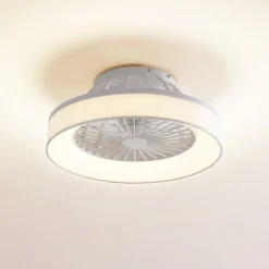 Lindby LED-loftventilator Mace, hvid, støjsvag, CCT