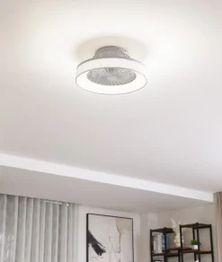 Lindby LED-loftventilator Mace, hvid, støjsvag, CCT