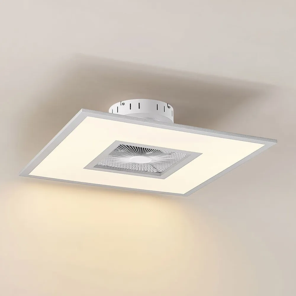 Lindby Loftventilatorer>LED-loftventilator Romea, kantet, DC, støjsvag, 60 cm