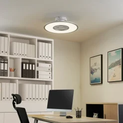 LED-loftventilator Romea, rund, DC, støjsvag, 60 cm^Lindby Best