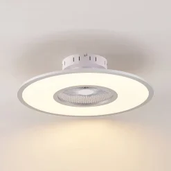 LED-loftventilator Romea, rund, DC, støjsvag, 60 cm^Lindby Best