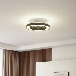 LED-loftventilator Teleo, Ø48 cm, sort, DC, Tuya^Lindby Outlet