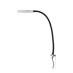 LED-læselampe Flexola, nikkel, rund, metal, stik^Lindby Discount