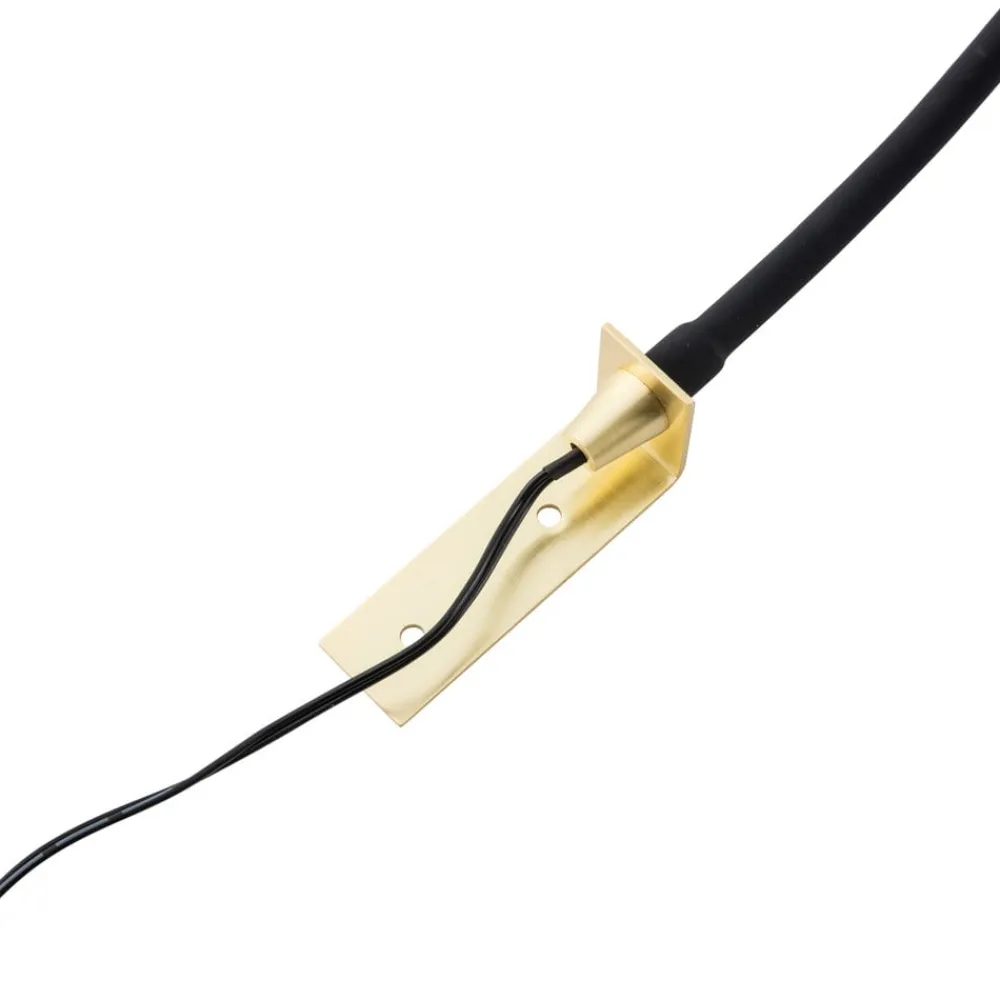 LED-læselampe Flexola, guld, rund, metal, stik^Lindby New