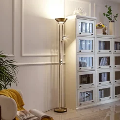 Lindby LED-læselampe Josefin, bronze, læselampe, dæmpbar