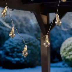 LED-lyskæde Lampini, 200 cm, sort, IP44^Lindby Discount