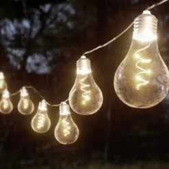 LED-lyskæde Lampini, 200 cm, sort, IP44^Lindby Discount