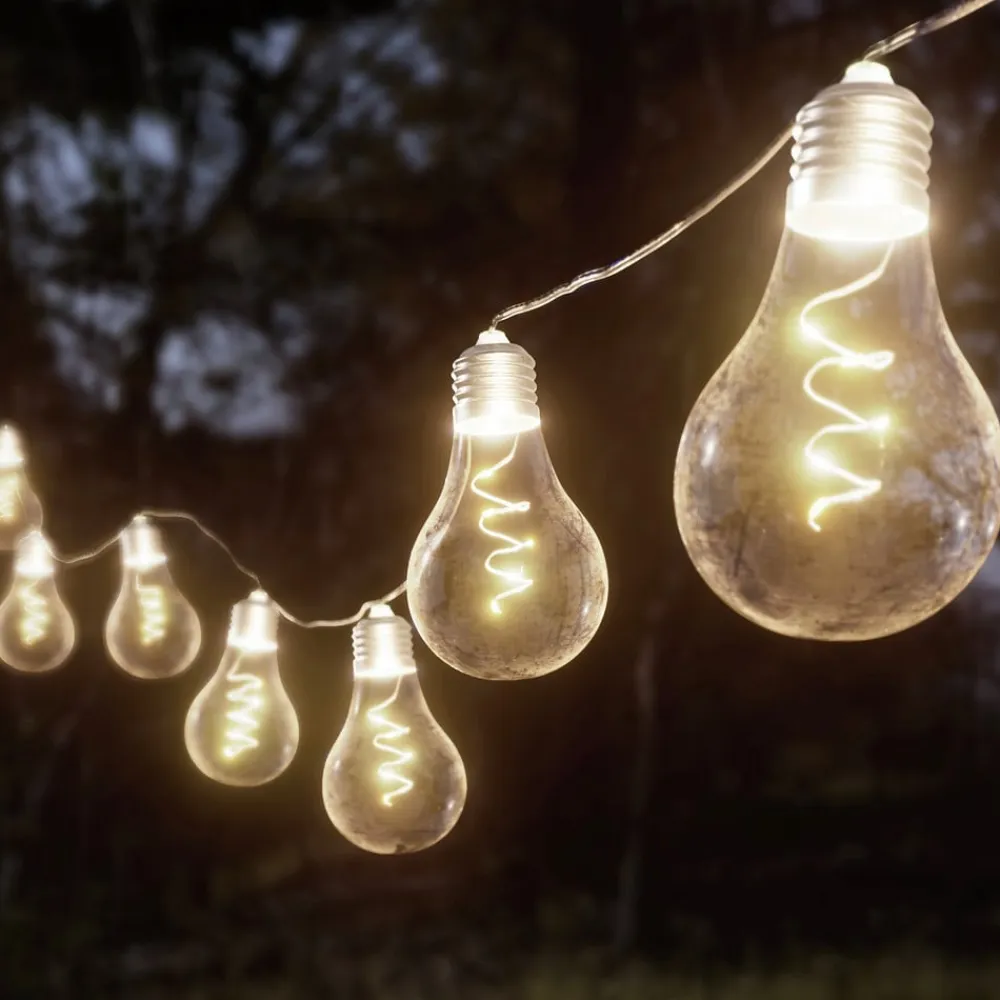 LED-lyskæde Lampini, 200 cm, sort, IP44^Lindby Discount