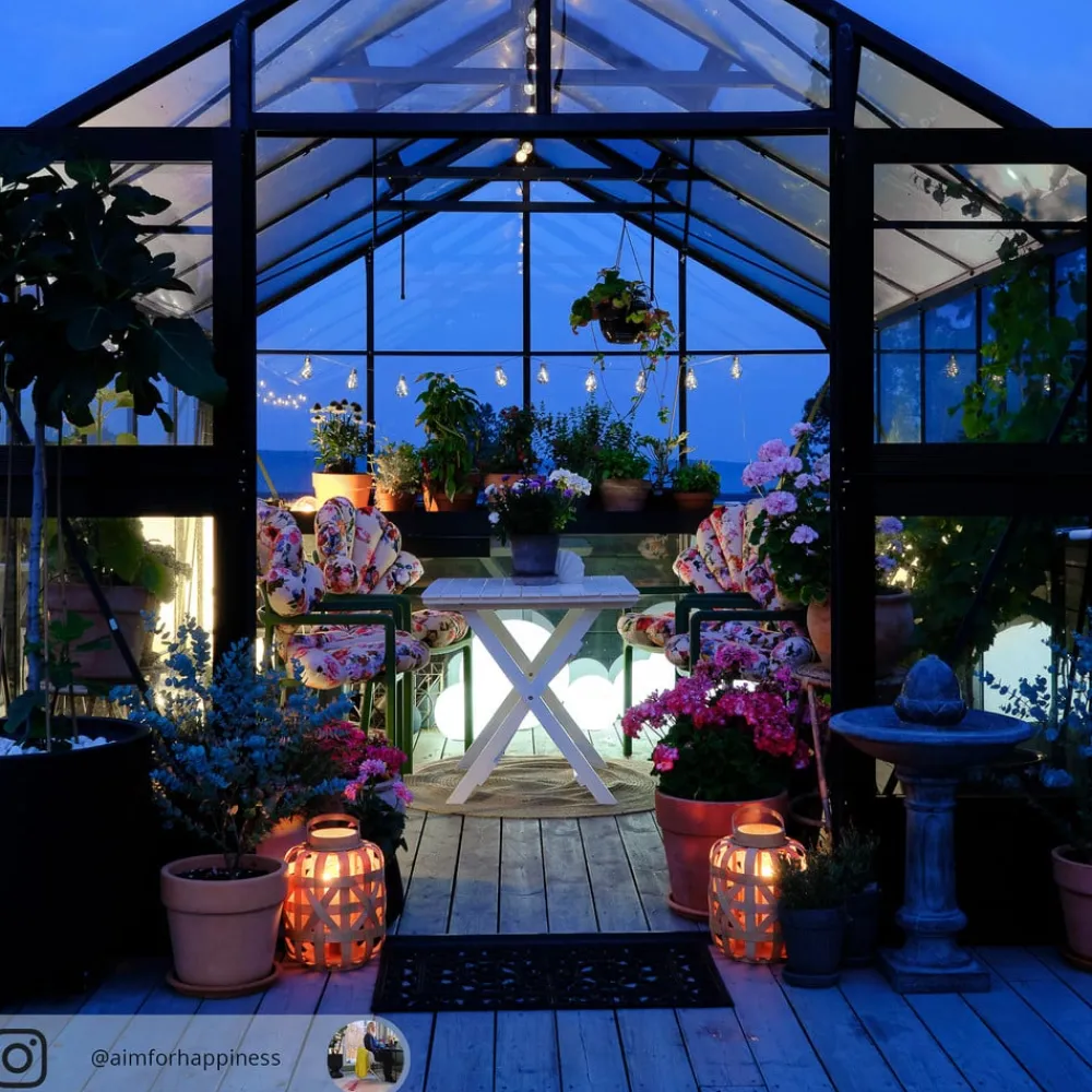 LED-lyskæde Lampini, 200 cm, sort, IP44^Lindby Discount