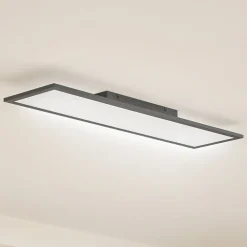 Lindby Arbejdsrum/Kontor|Gang>LED-panel Enhife, sort, 80 x 20 cm, metal, 4.000K