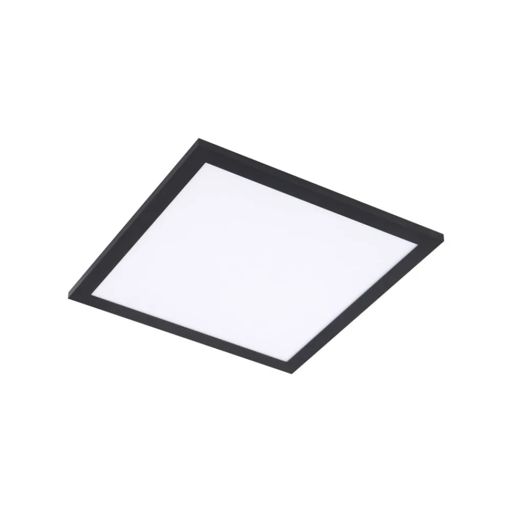 Lindby LED-panel Enhife, sort, 30 x 30 cm, metal, 4.000K
