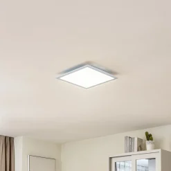 Lindby LED-panel Enja, hvid, aluminium, 39,5 cm x 39,5 cm