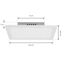 LED-panel Lamin, hvid, 30 cm, CCT, dæmpbar, fjernbetjening^Lindby Online