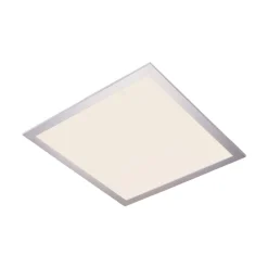 Lindby LED-panel Livel, 4000K, 40 cm x 40 cm, sølv, metal